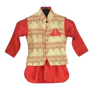 Modi Jacket & Vest Boys Size 3‎ Waistcoat India Wedding Party